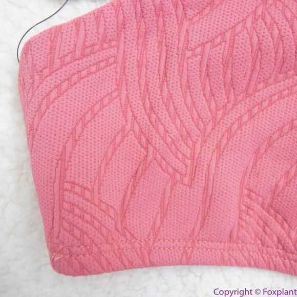 NEW Seea x Free People Georgia bikini top flamingo pink, M - Picture 9 of 10